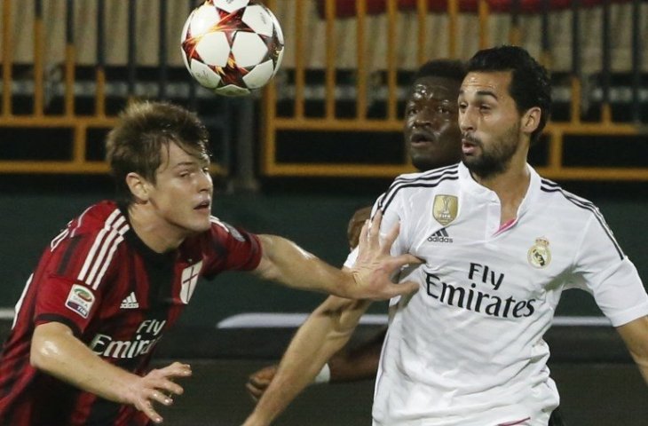 Michelangelo Albertazzi saat berkostum AC Milan. (Karim Sahib/AFP).