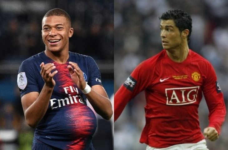 Kolase Kylian Mbappe dan Cristiano Ronaldo. (Bolatimes.com).