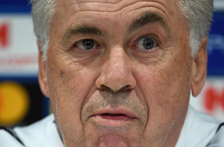 Pelatih Real Madrid sekaligus eks juru taktik AC Milan, Carlo Ancelotti (AFP)