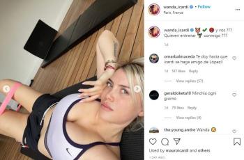Wanda Nara tampil seksi saat workout. (Instagram/wanda_icardi)