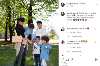 Georgina Rodriguez bangga menjadi ibu. (Instagram/georginagio)