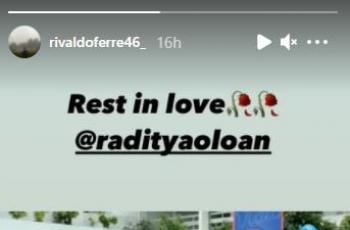 Todd Ferre ucapkan belasungkawa atas meninggalnya Raditya Oloan. (Instagram/rivaldoferre46_)