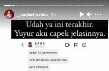 Istri Alfath Fathier respon tudingan miring warganet. (Instagram/__nadiachristina)
