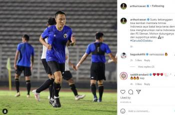 Arthur Irawan sampaikan pesan setelah latihan bareng timnas. (Instagram/arthurirawan)