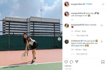 Anya Geraldine main tenis. (Instagram/anyageraldine)