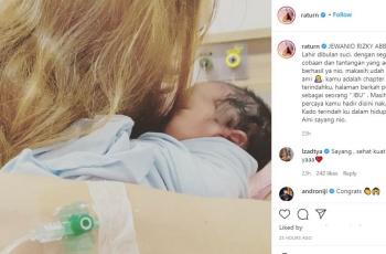 Ratu Rizky Nabila bersama anak yang baru dilahirkannya. (Instagram/raturn)