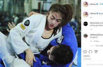 Fina Philippe sparring jiujutsu. (Instagram/lafinaa)