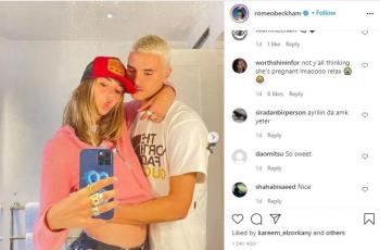 Romero Beckham dengan pacarnya. (Instagram/romeobeckham)
