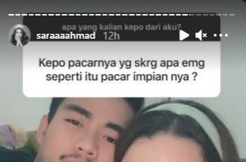Sarah Ahmad jawab pertanyaan warganet yang penasaran dengan hubungannya bersama Nurhidayat. (Instagram/saraaaahmad)