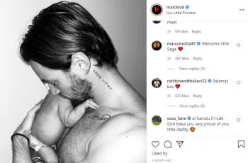 Marc Klok pamer potret dengan putri pertamanya. (Instagram/marcklok)
