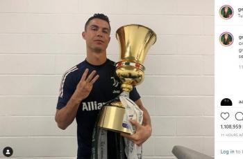 Georgina Rodriguez bangga dengan Ronaldo. (Instagram/georginagio)