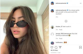 Sabreena Dressler cantik kenakan kacamata. (Instagram/sabreenadressler)
