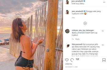 Jess Amalia tak kalah seksi dari Wanda Nara. (Instagram/jess_amalia20)