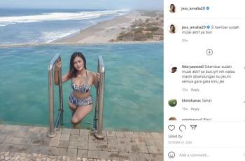Jess Amalia tak kalah seksi dari Wanda Nara. (Instagram/jess_amalia20)