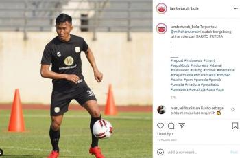 Miftah Anwar Sani latihan bareng Barito Putera. (Instagram/lambeturah_bola)