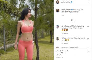 Maria Vania sering pakai sport bra. (Instagram/maria_vaniaa)