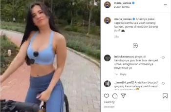 Maria Vania sering pakai sport bra. (Instagram/maria_vaniaa)