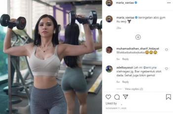 Maria Vania sering pakai sport bra. (Instagram/maria_vaniaa)