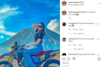 Shafira Ika bagikan foto cantiknya saat liburan di Bromo. (Instagram/shafiraikaputri13)
