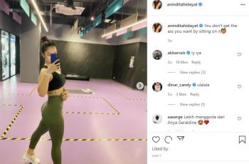 Anindita Hidayat rajin ngegym. (Instagram/aninditahidayat)