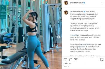 Anindita Hidayat rajin ngegym. (Instagram/aninditahidayat)