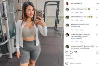 Jess Amalia sedang ngegym. (Instagram/jess_amalia20)