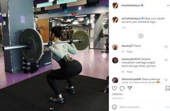 Anindita Hidayat rajin ngegym. (Instagram/aninditahidayat)