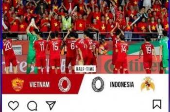 Akun sepak bola Vietnam balik logo Garuda via screenshoot Lambeturah_bola. (Instagram/@lambeturah_bola)