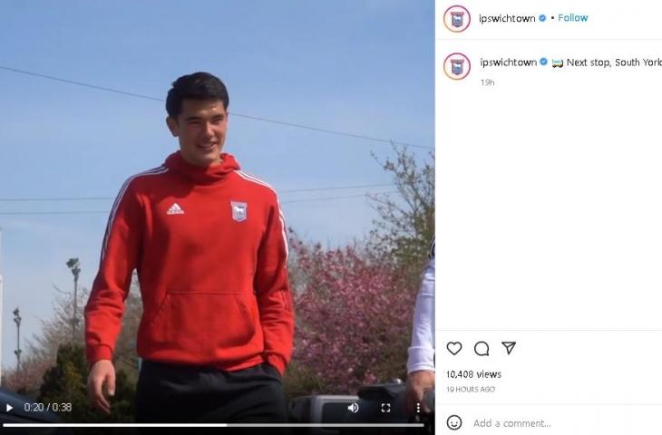 Elkan Baggott kembali masuk tim utama Ipswich Town. (Instagram/@ipswichtown)