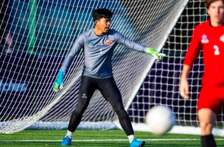 Adre Arido Geovani, saat menjadi kiper tim Garuda Select. (MolaTV/Program Garuda Select)