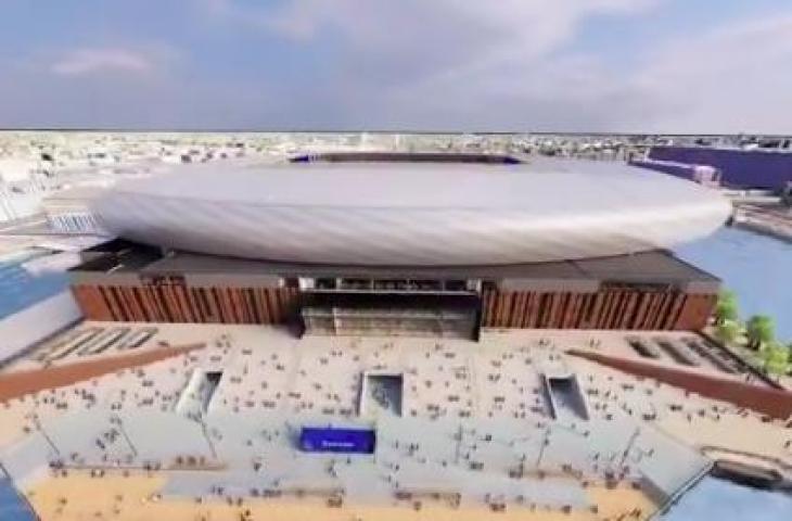 Potret stadion baru Everton yang rencananya rampung pada musim 2023/2025. (Twitter)