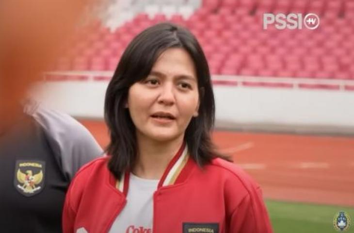 Waketum PSSI Ratu Tisha. (YouTube/PSSI TV)